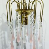Suspension en verre de Murano et métal doré