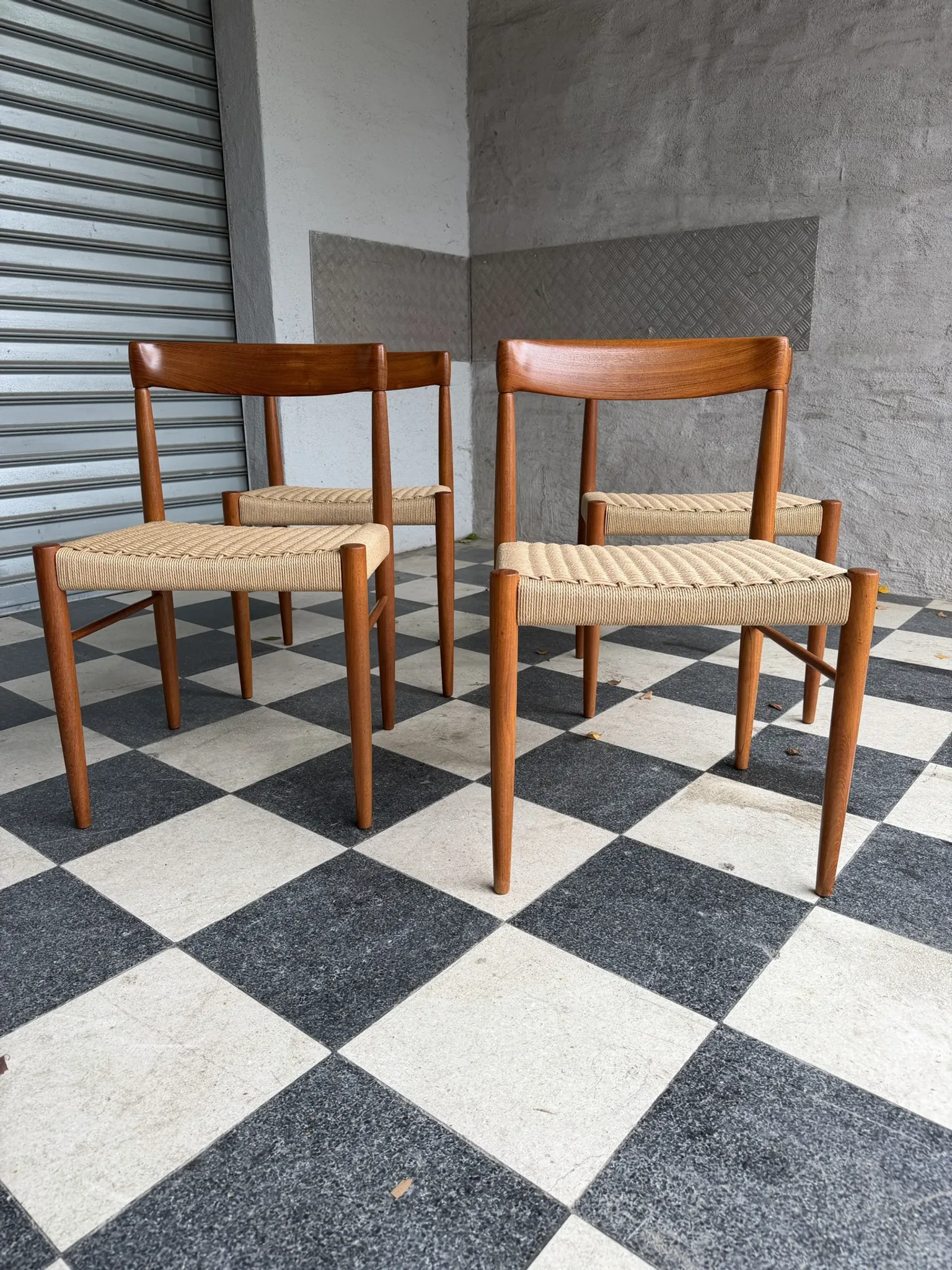 Set of 4 HW Klein chairs for Bramin