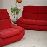 Complete red salon jitona style atlantis space age 1970