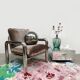 HKliving chrome armchair lounge chair 'velvet brown'