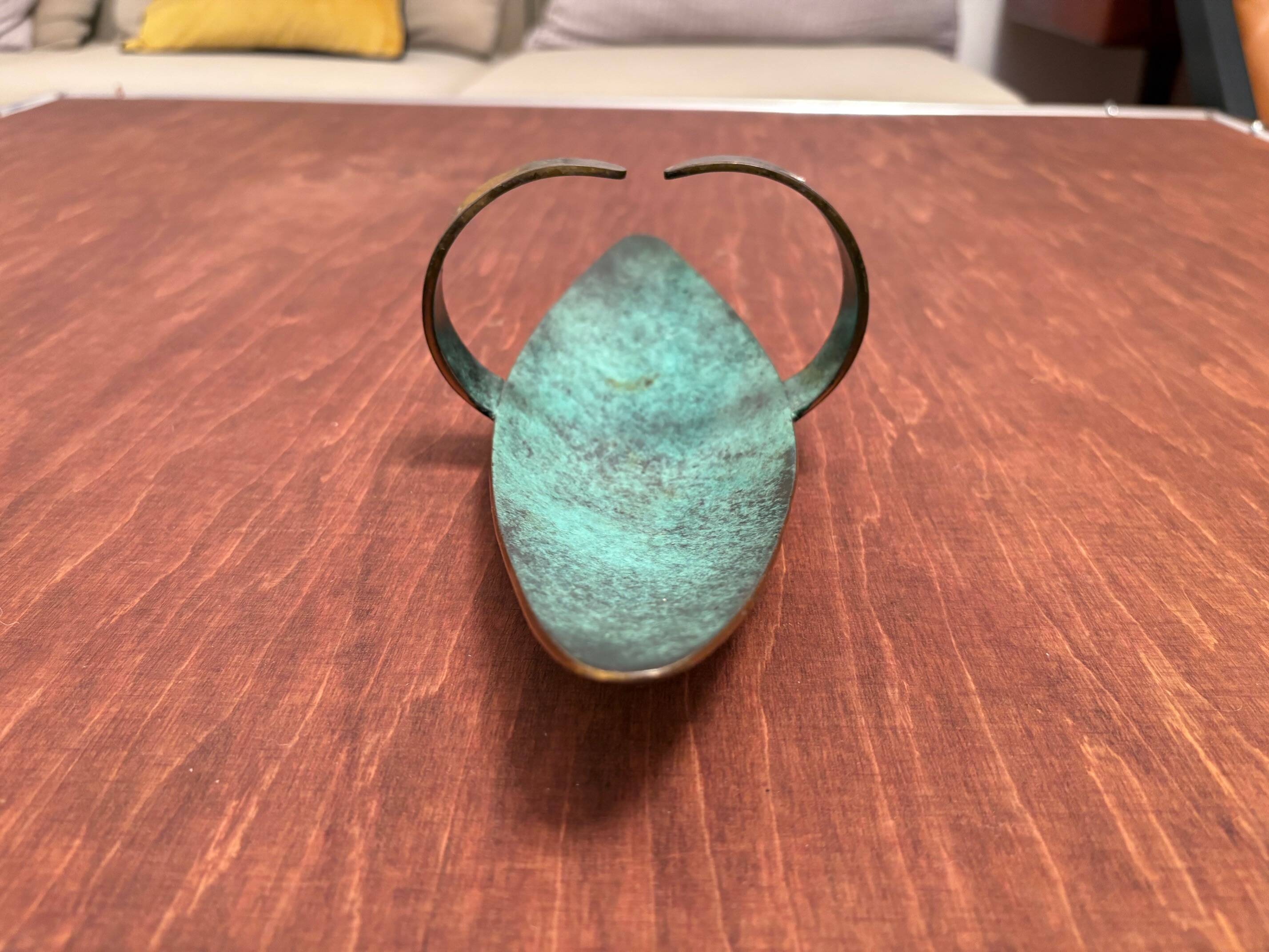 Bronze bowl by Maurice Ascalon, Pal-Bell, Israel, 1950s
