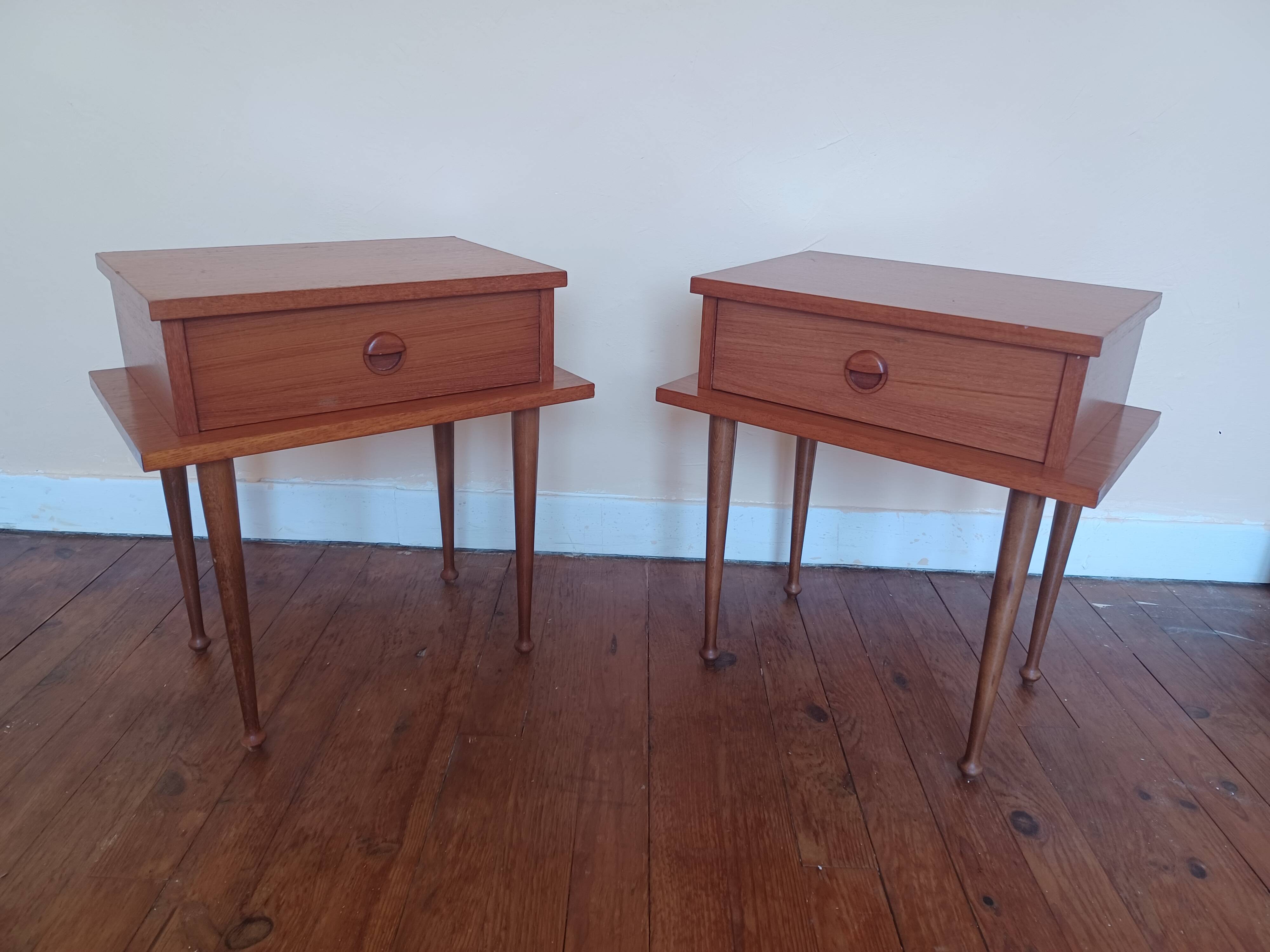 Pair of 60s bedside tables