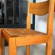 Pair of solid elm chairs with straw – Maison Regain, here
