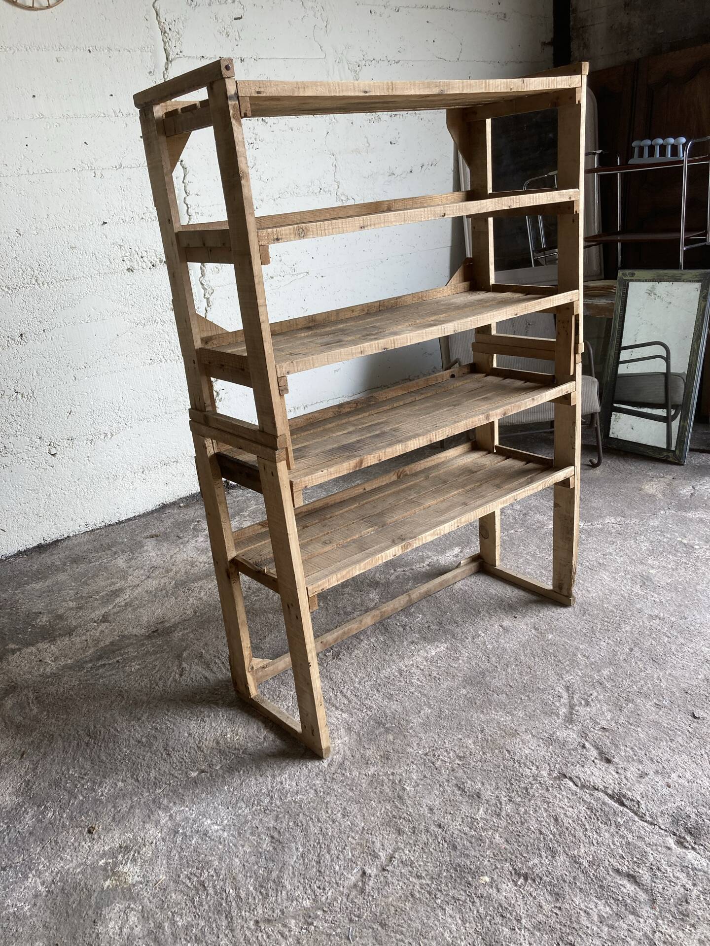 Raw poplar wood shelf