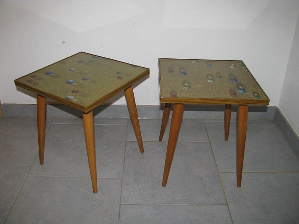 tables d'appoint  « Opal " Allemagne des années 1970