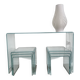 Console glass Akante and nesting side tables