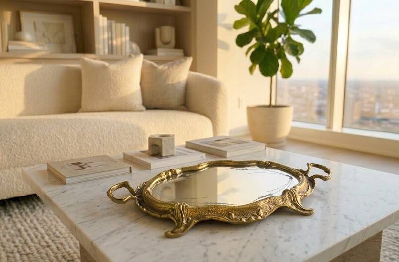 French bronze tray in Louis XV style with design