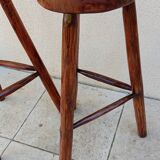 Pair of vintage brutalist high stools