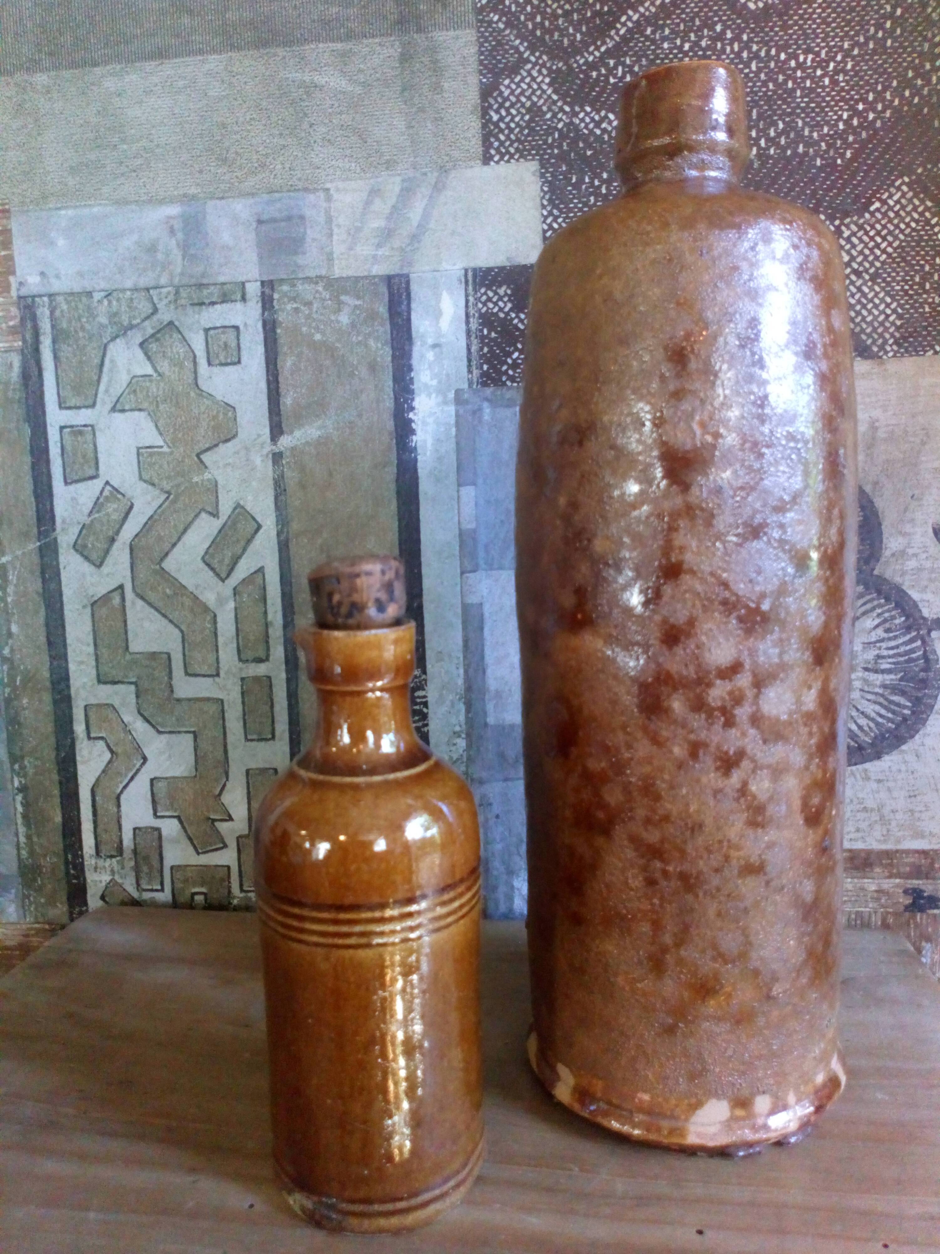 Two earth bottles 19th
