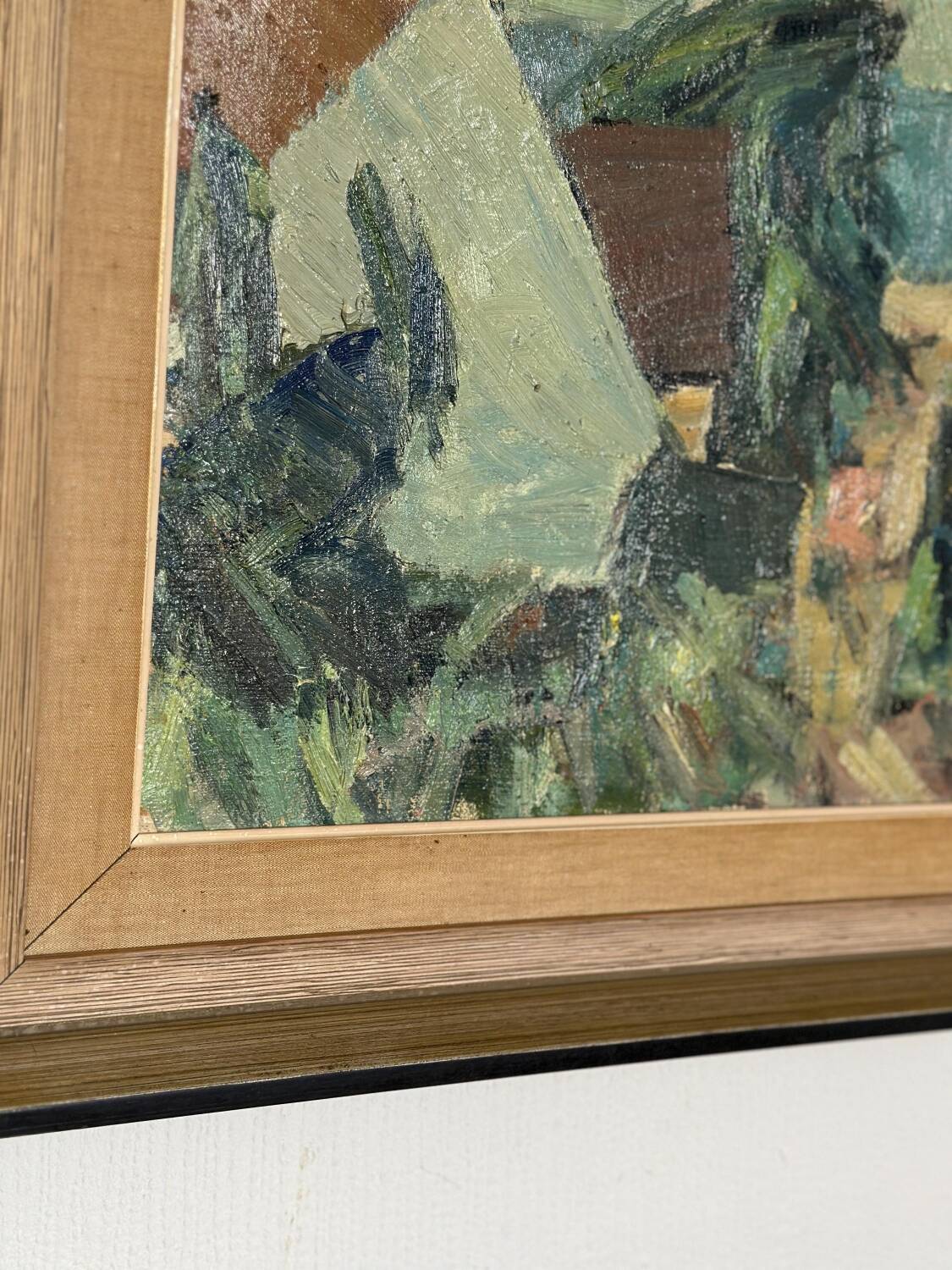 Swedish Oil on Canvas – “Fiskeläge” by Carl Berndtsson