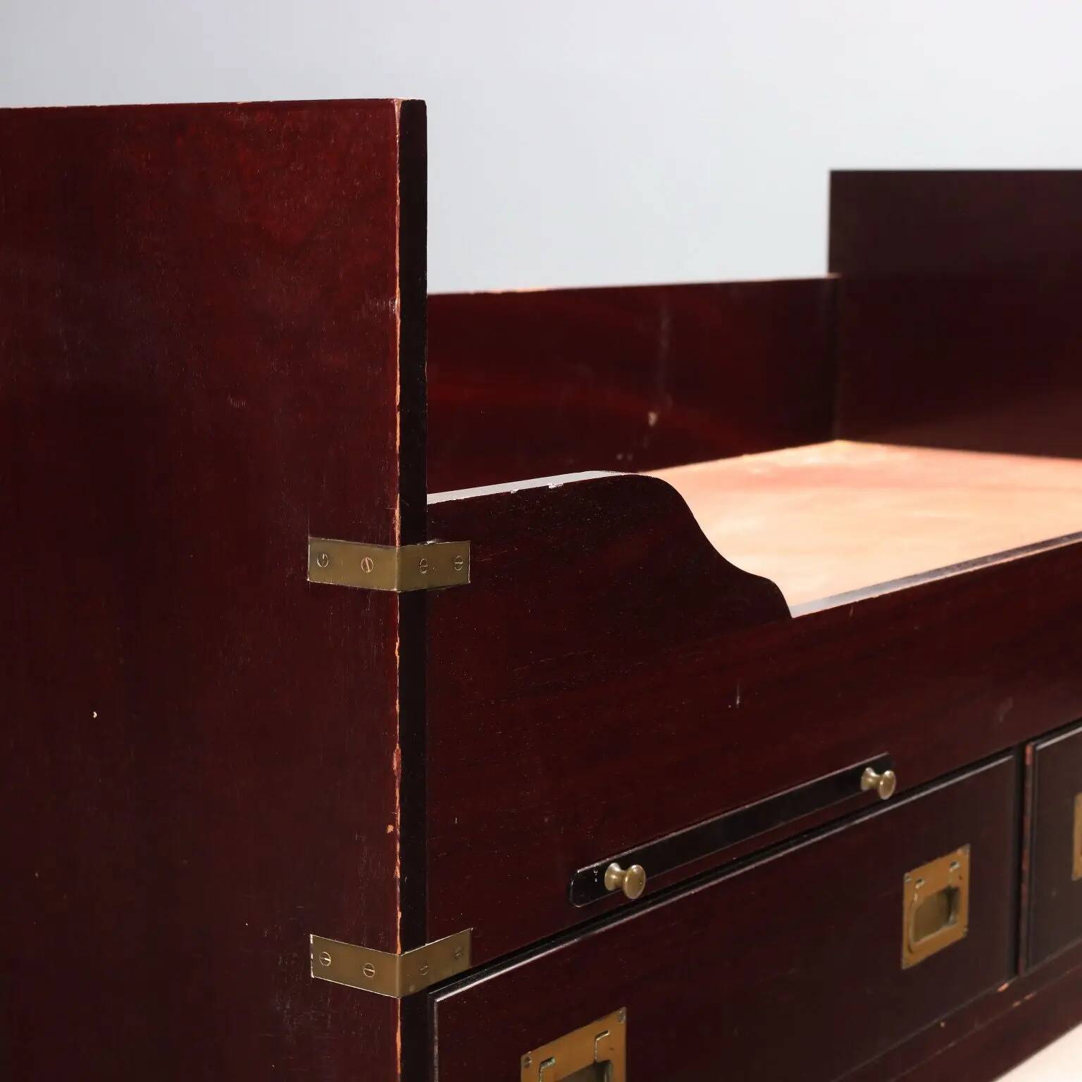 Light simple old marine style in mahogany veneer Italy 20th century