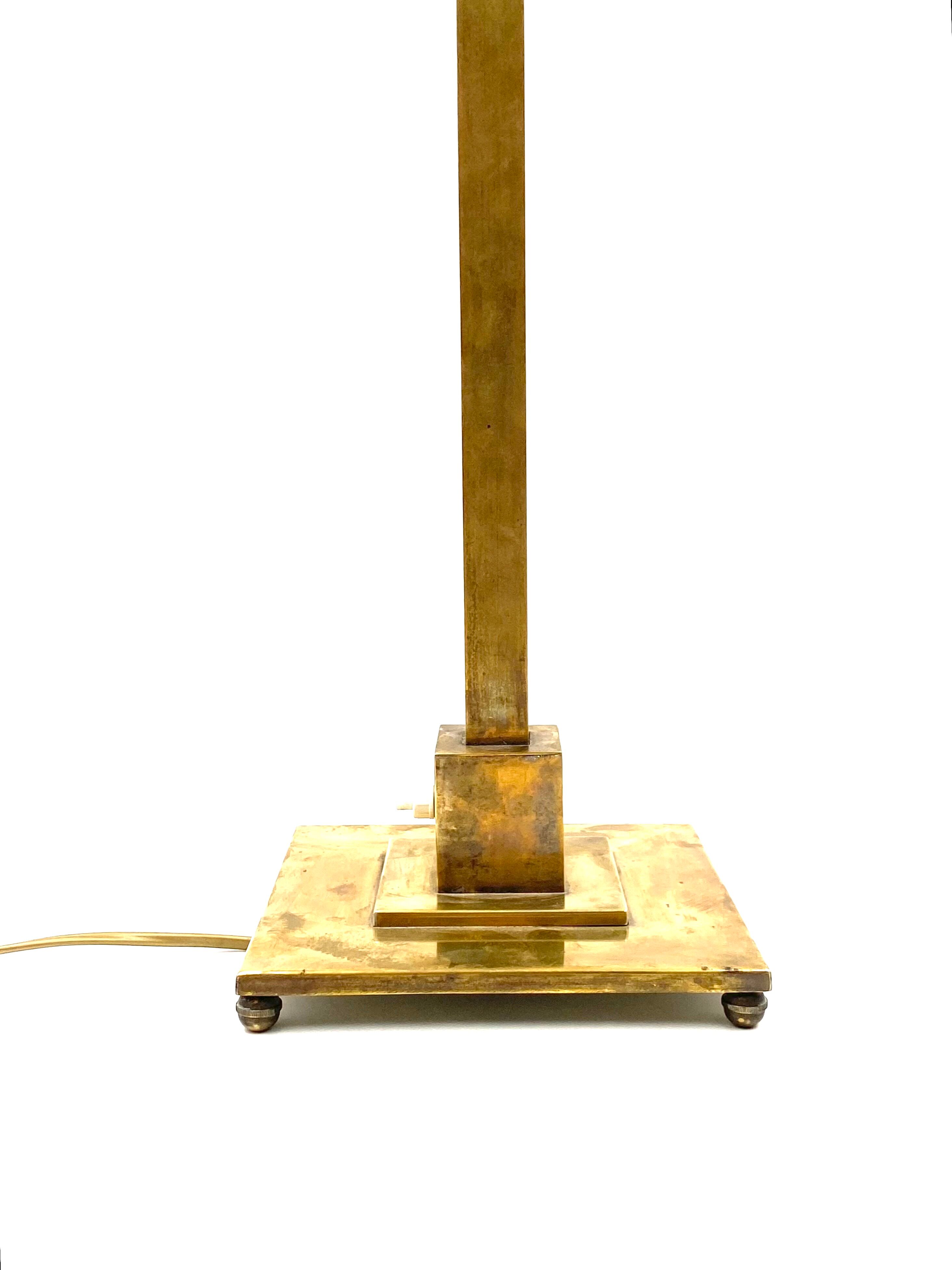 Brass table lamp by Officine A Boffelli Milano Italy 1935
