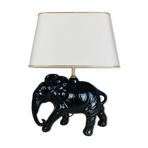 Lampe éléphant céramique