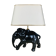 Lampe éléphant céramique noire style jungle