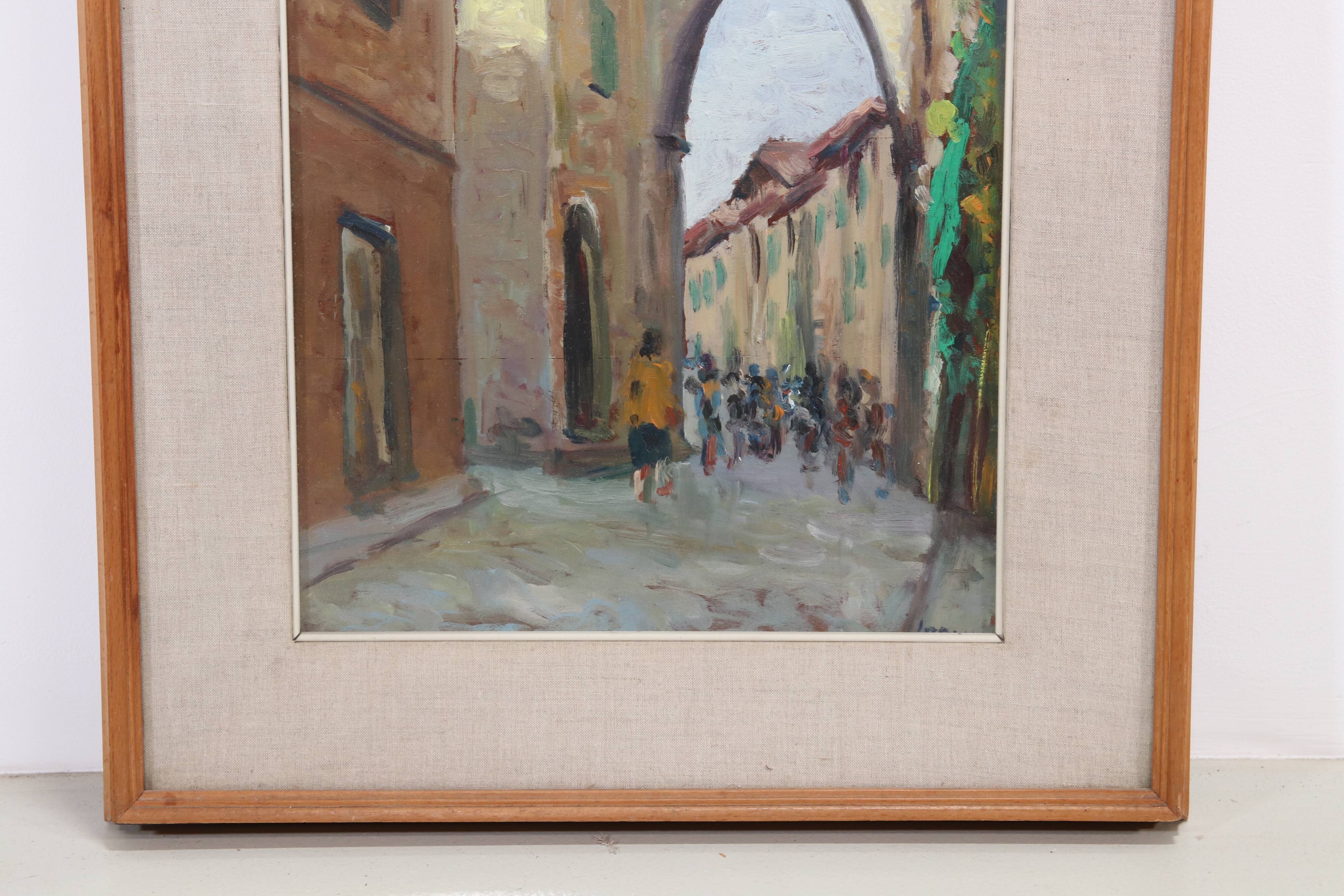 Oil painting by Umberto Lorini from 1960