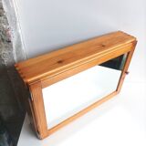 Armoire murale miroir pin massif 80s
