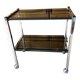 Desserte chrome et verre