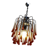 Paolo venini chandelier, murano 70 with large drops