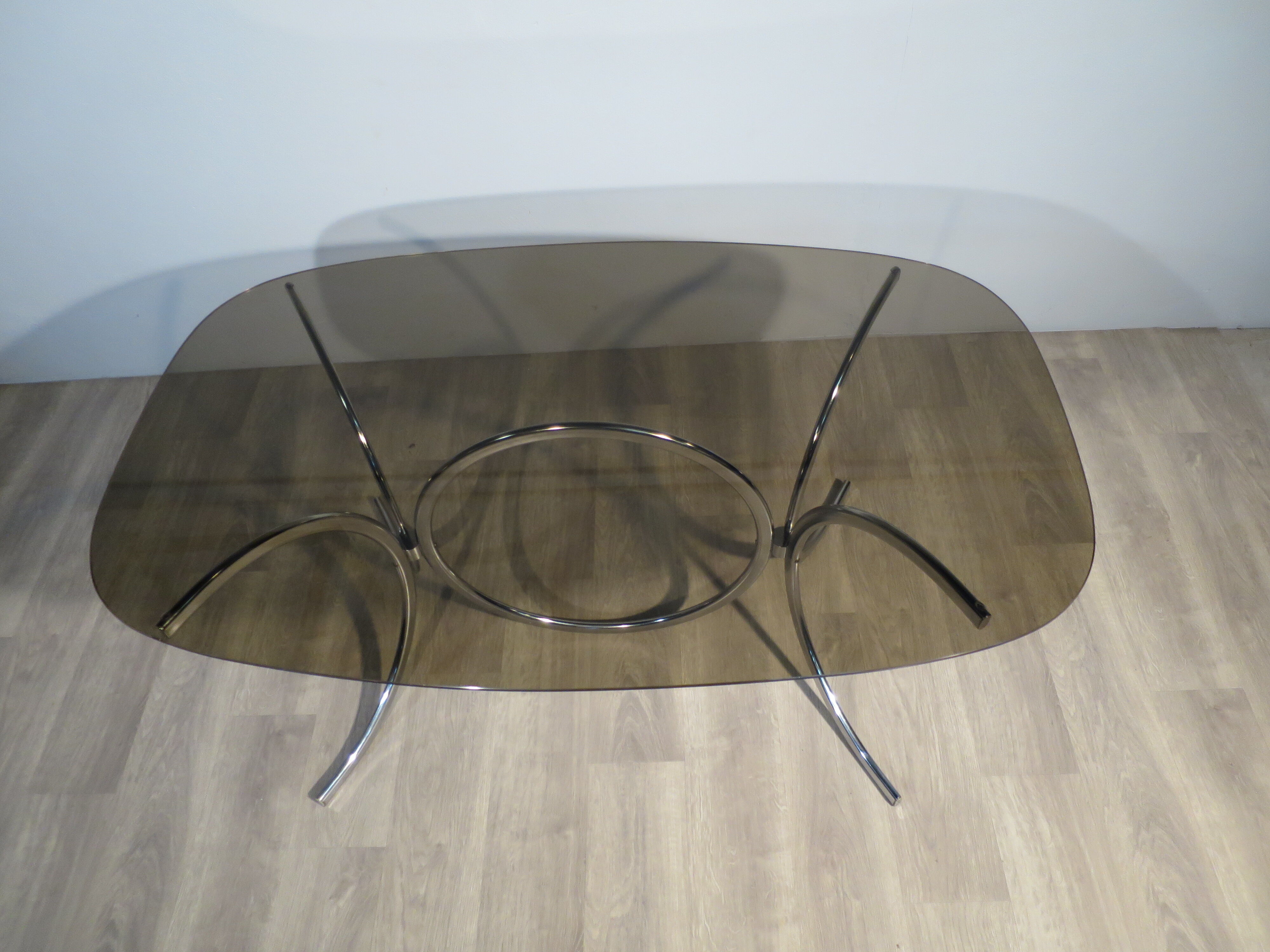 Table oval vintage chrome