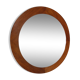 Miroir rond sur placage de teck des années 1960 - 49cm