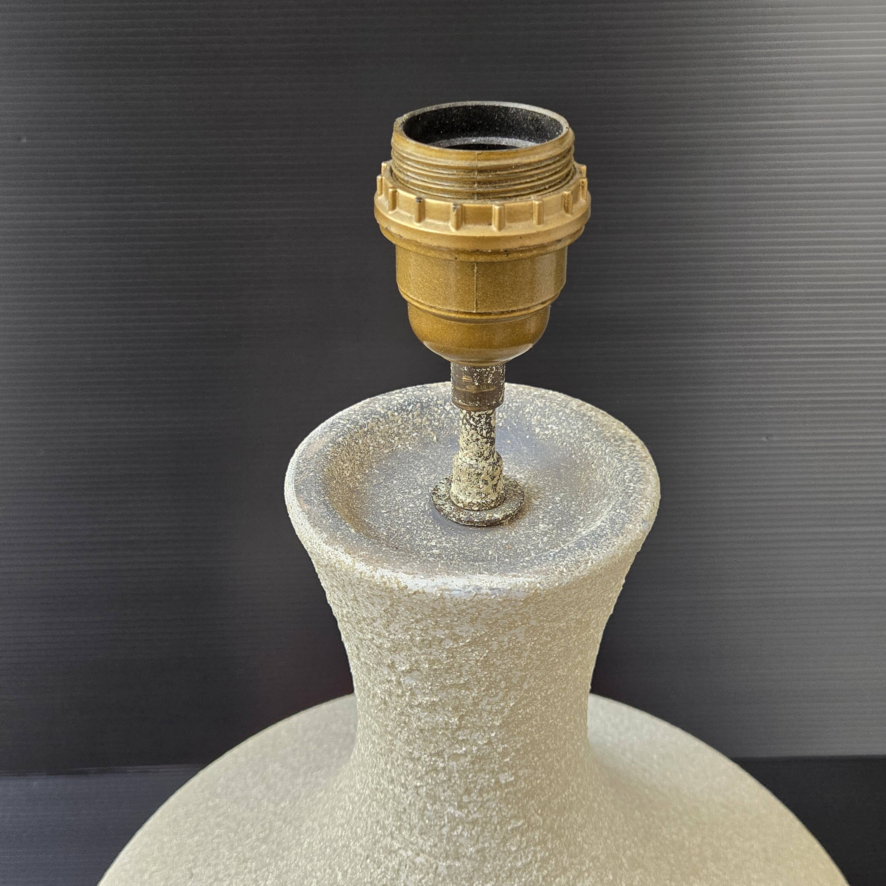 Vintage 1970s orange enamel lamp