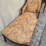 Chaise longue decorated with butterflies in Louis XVI style from the Napoleon III period