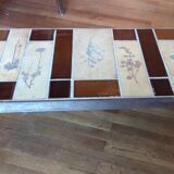 Coffee table herbarium décor Roger Capron Vallauris