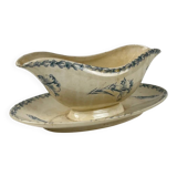 Sauceboat model "Carnation", KG Lunéville, ironstone, 19th century