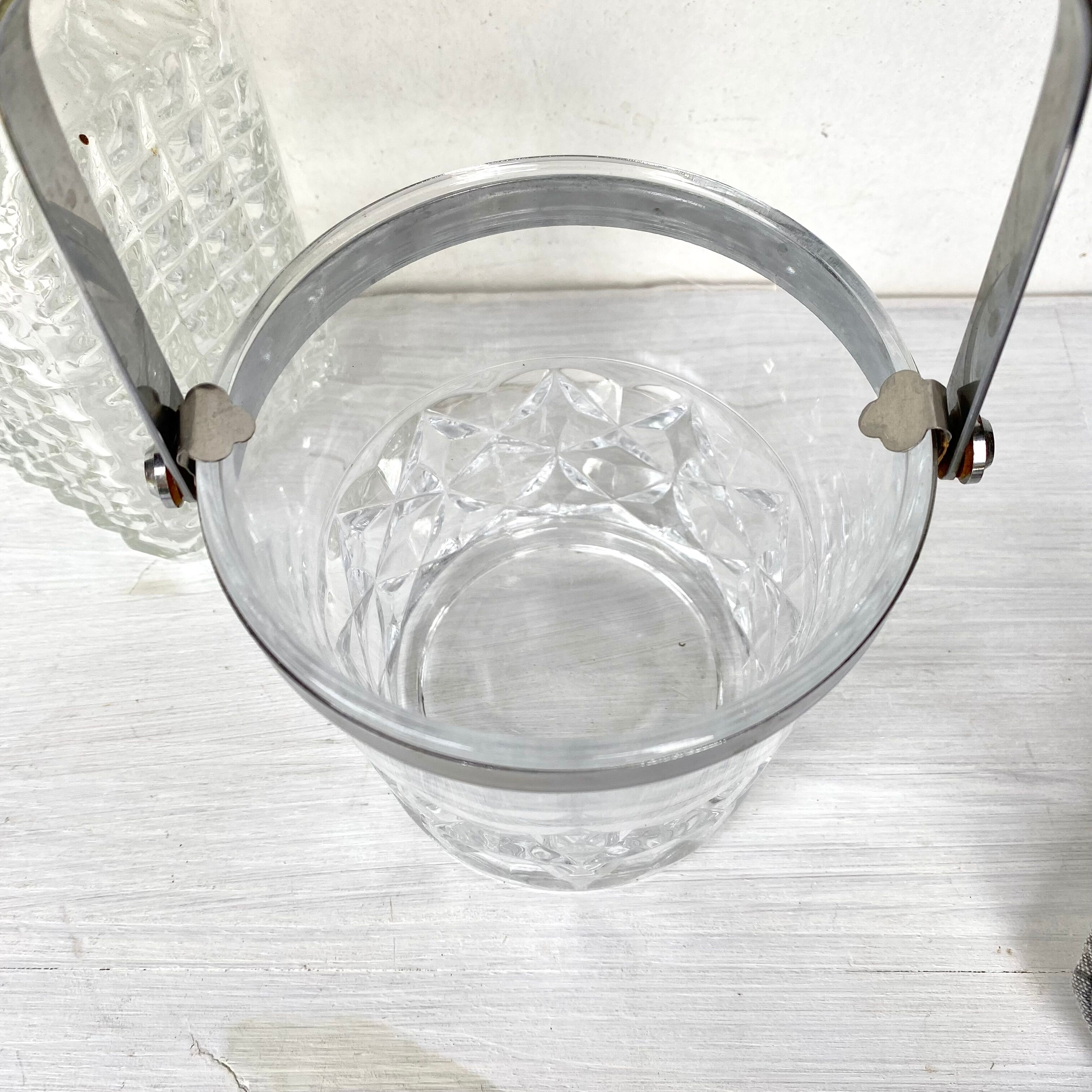 Vintage crystal ice bucket