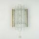 Applique murale doria avec 5 tubes en verre, lampe en verre glacé des années 1960, 2 disponibles