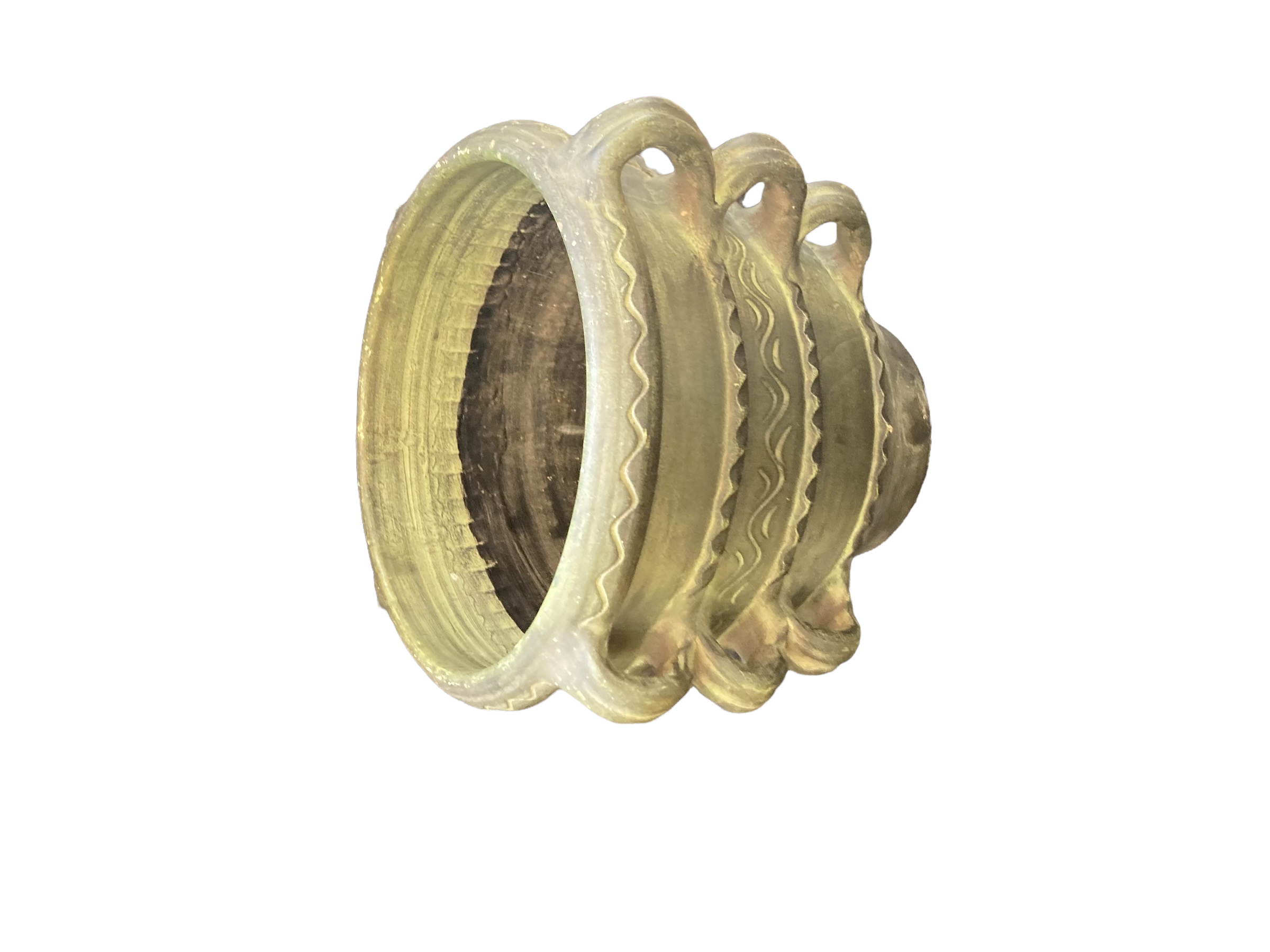 Terracotta pot cache patina bronze