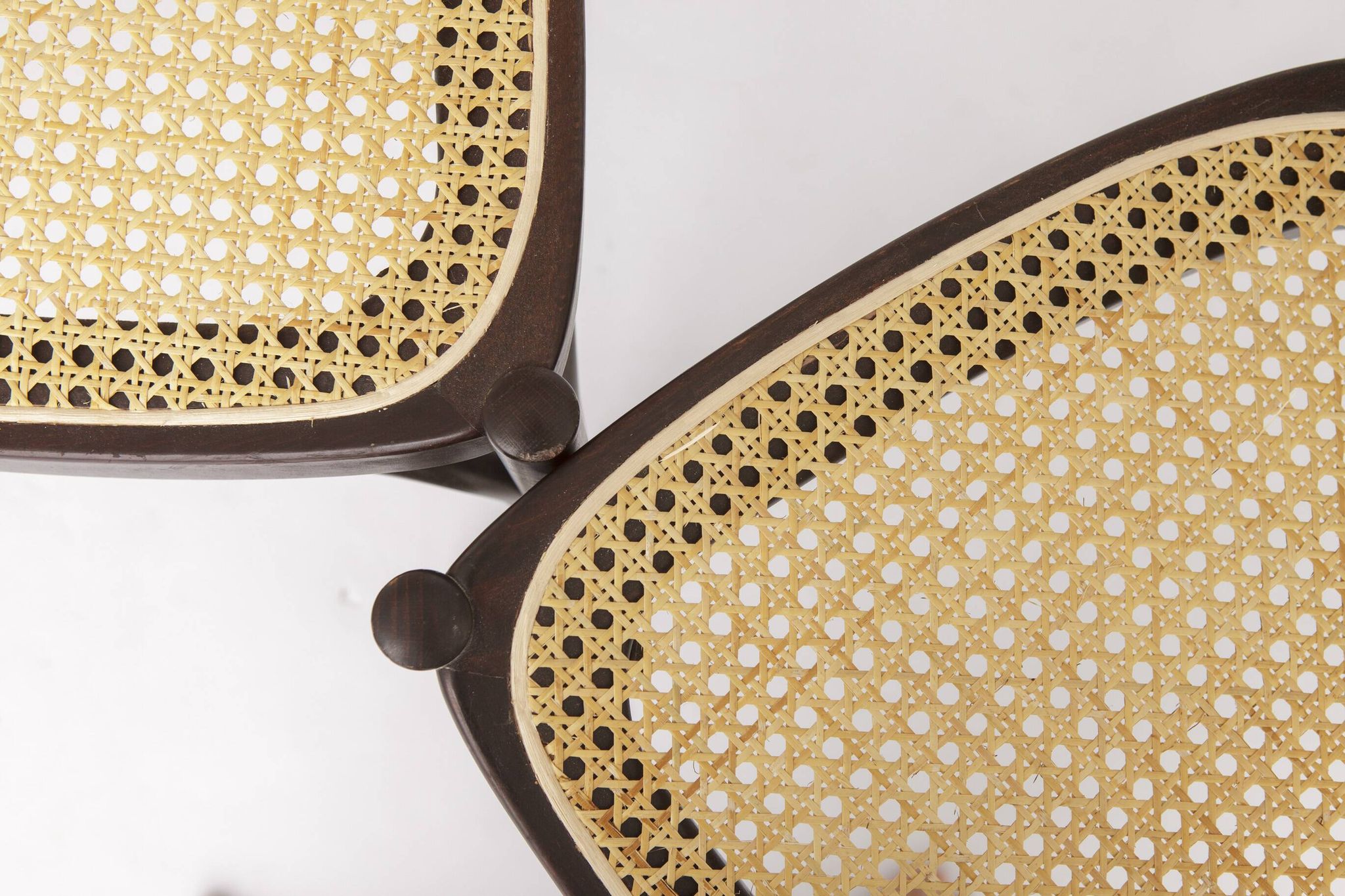 Pair of Vintage Thonet Bentwood Dining Chairs, Viennese Cane, 1960s–1970s
