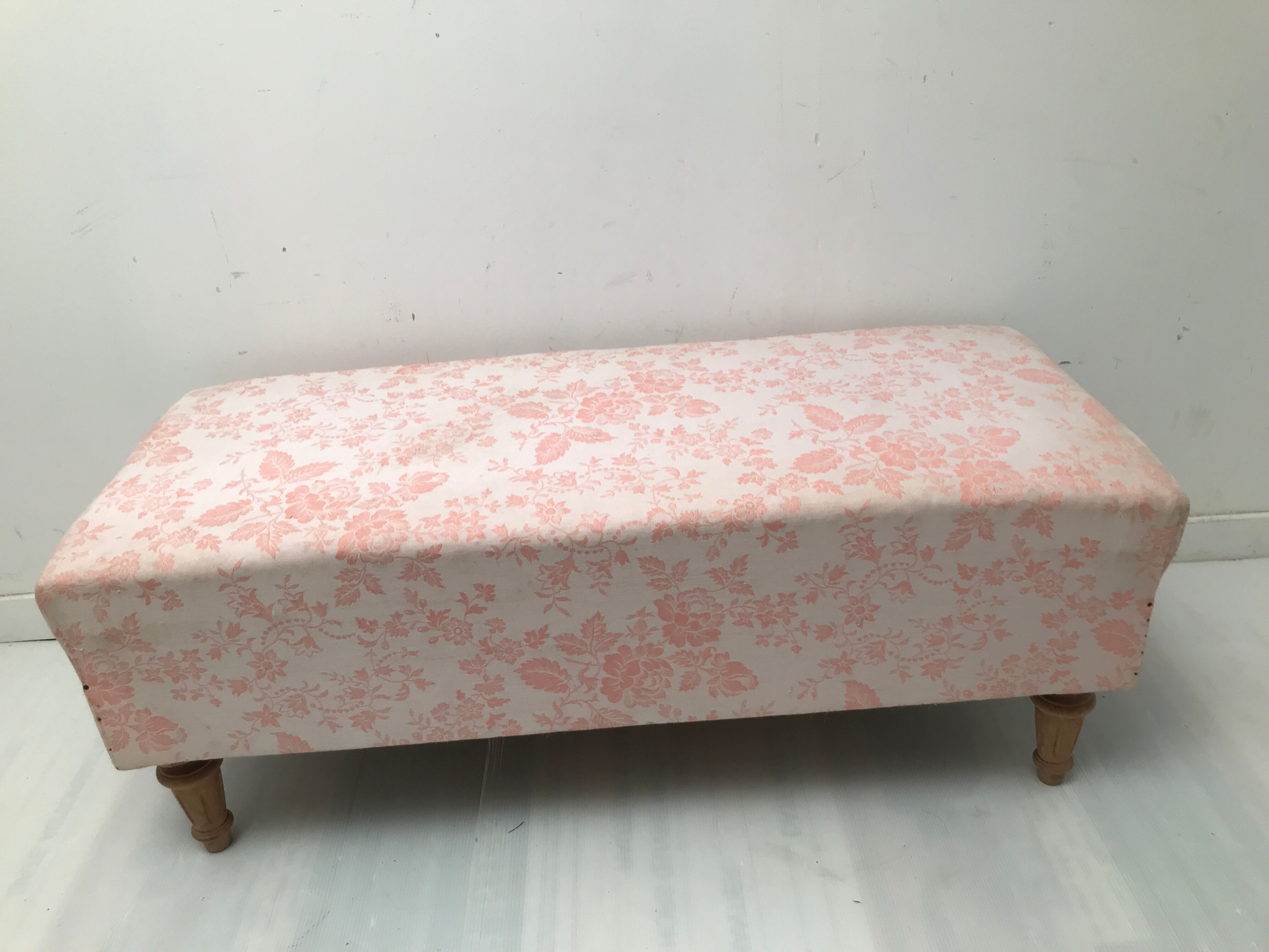 Vintage fabric bench end bed