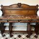 Two-part Renaissance-style buffet - Solid oak & marble, late 19th century