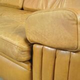 Danish vintage leather 2-seater sofa by svend skipper, 1970s