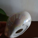 Pair of empty iridescent hand pockets in vintage ceramic 1960