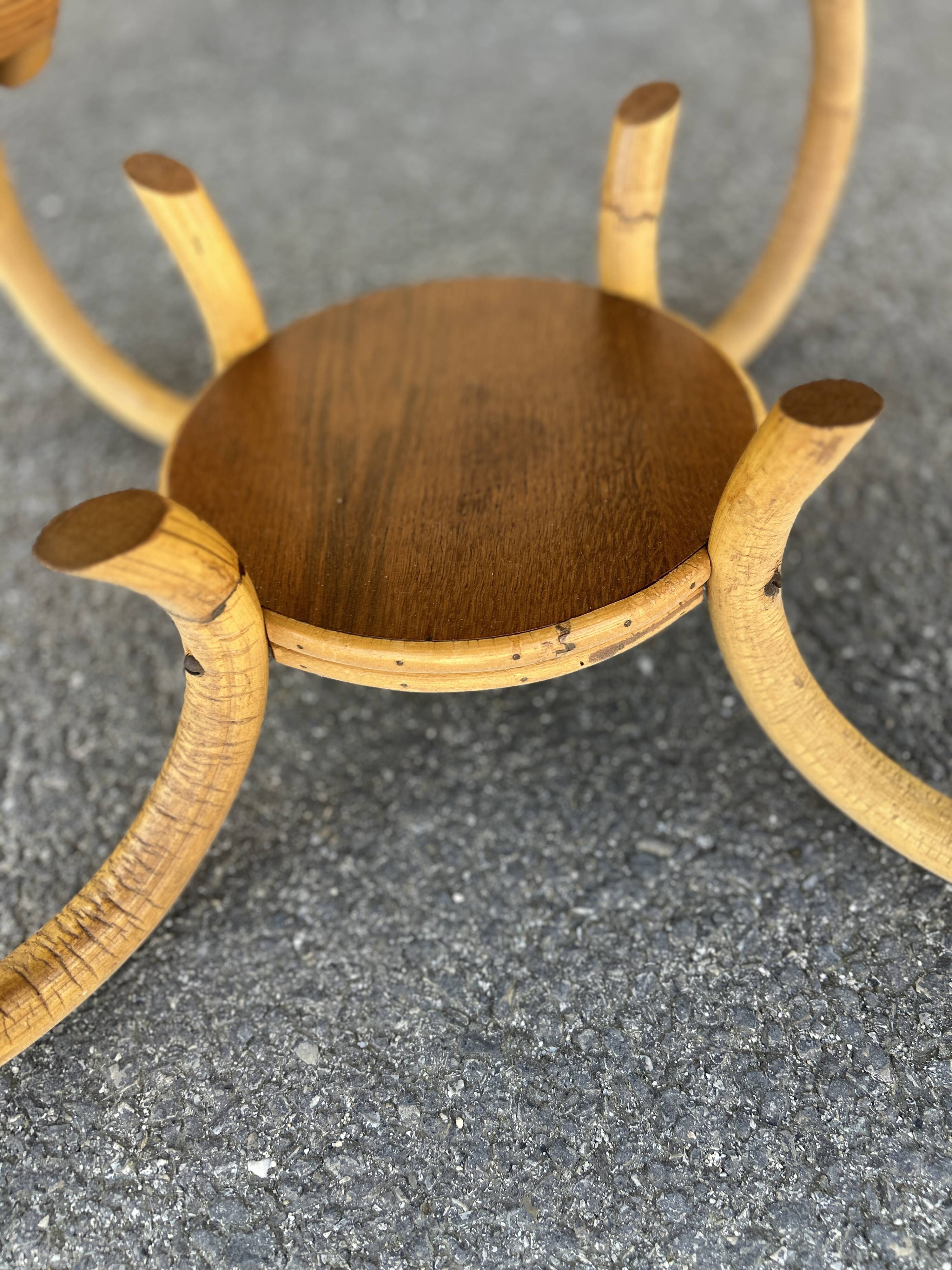 Bamboo side table, Italy 1960