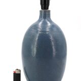 Potter's lamp in blue glazed ceramic, 1970s