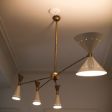 Mid-century italian asymmetrical ceiling lamp