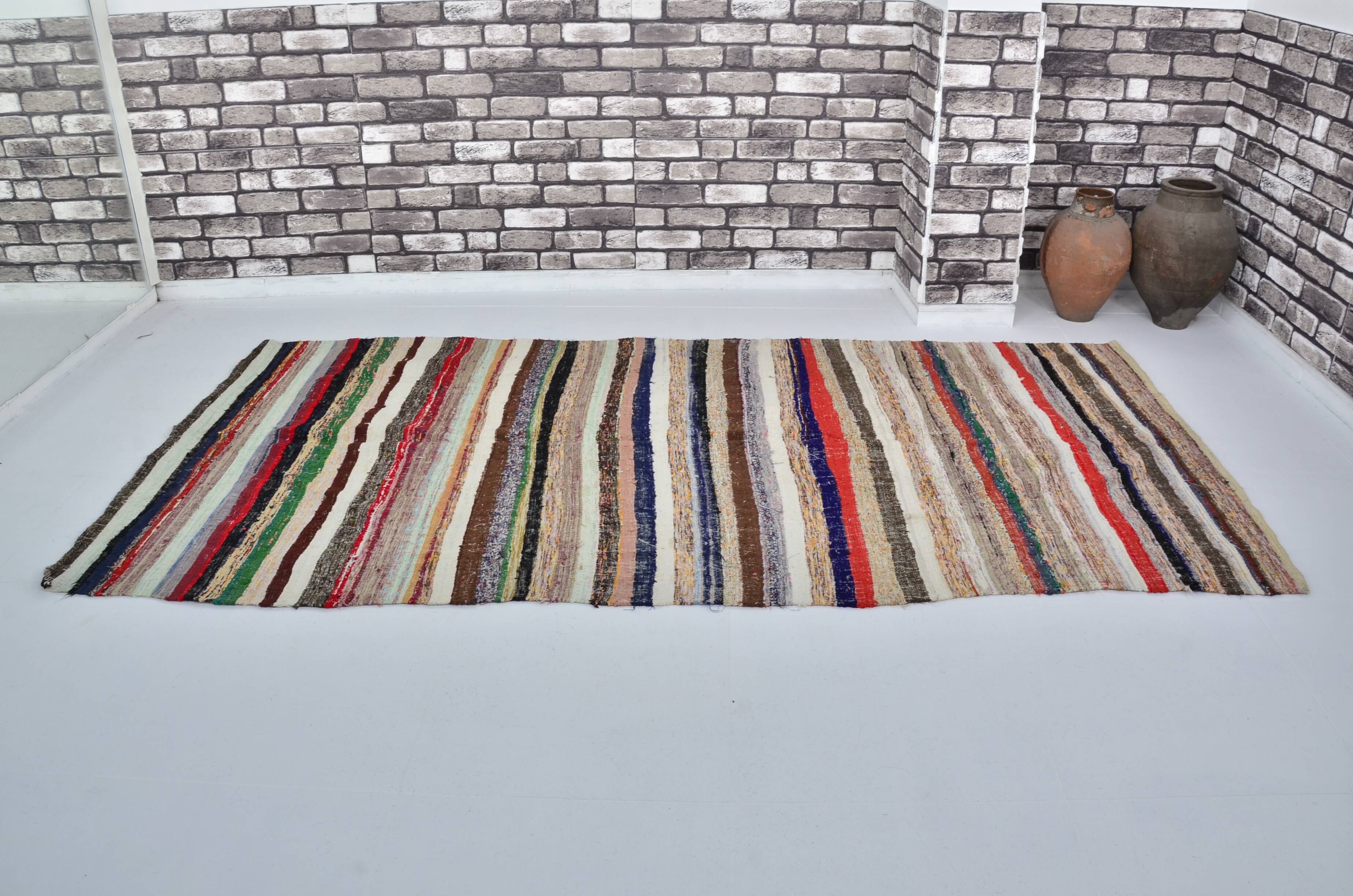 Colorful Vintage Turkish Kilim rug  Sku 3055