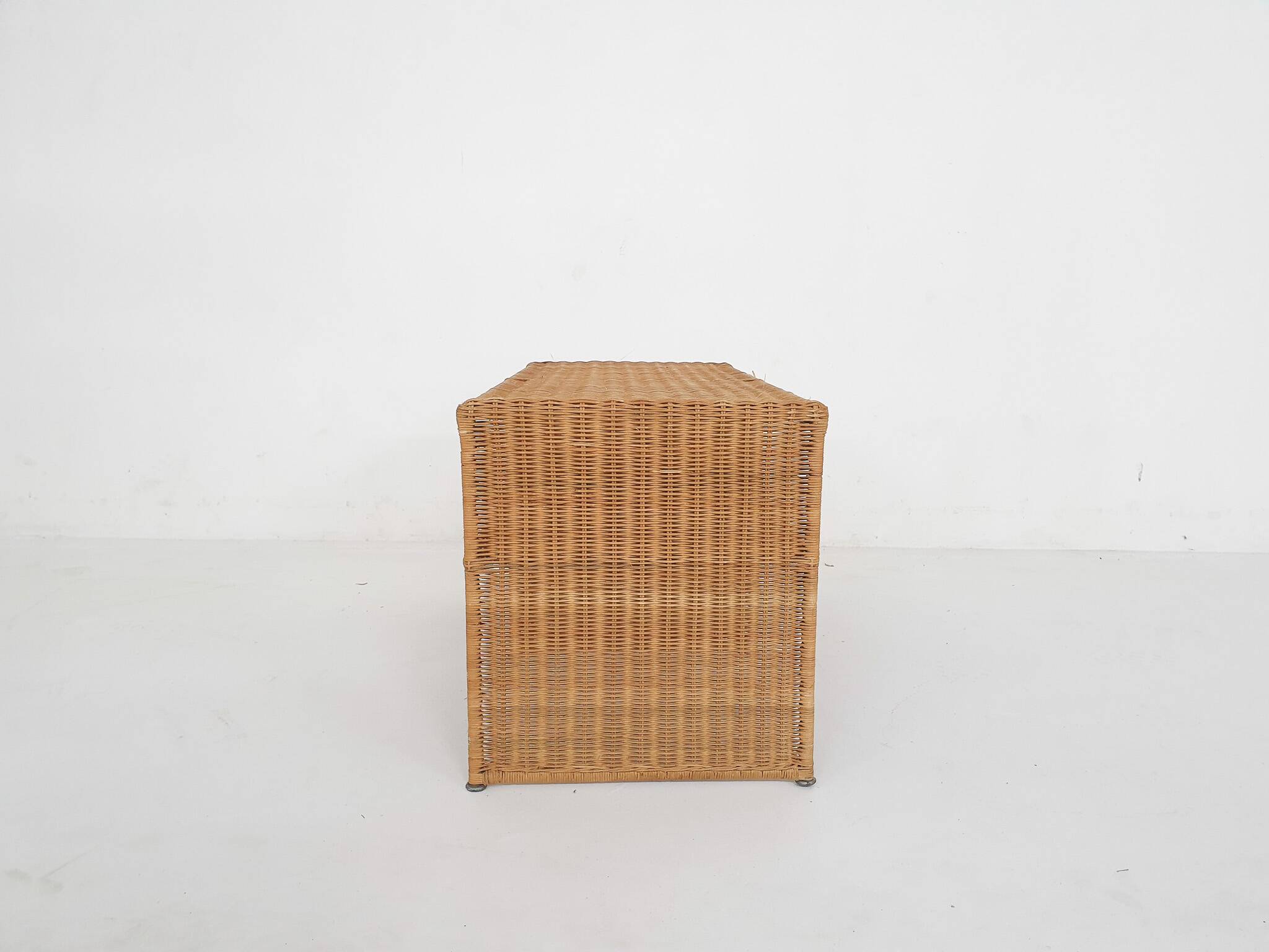 Mid-century wicker sideboard, France 1960's