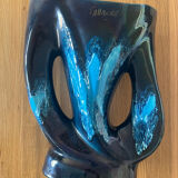 Vase Vallauris bleu intense avec dégradé