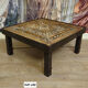 Coffee table / living room table with a sculpted top – Handcrafted – 20th century