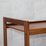 Teak bar trolley with wheels