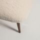 Set of two mid-century modern light beige boucle stools, Europe, 1960s.