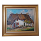 Oil painting on canvas "thatched cottage"