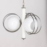 VINTAGE 70'S CHANDELIER IN SPACE AGE GLASS ITALIAN DESIGN