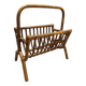 Vintage wicker rattan magazine rack