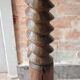 Vintage turned wooden press screw column