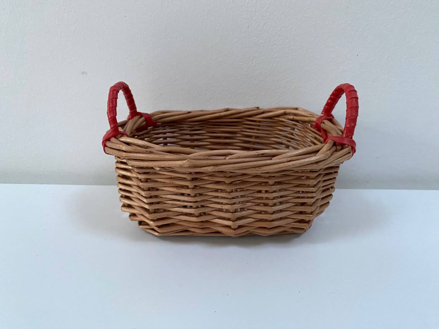 Miniature rattan basket from the 70s
